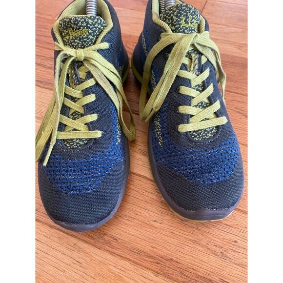 L.L. Bean Kid's Blue & Green Knit Athletic high top Sneakers size 4 - Picture 2 of 10